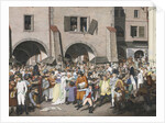 Bustling Marketplace, Prague, 1804 by Georg Emanuel Opiz
