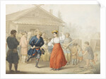 Merry-making Outside a Tavern by Georg Emanuel Opiz