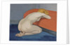 Naked woman kneeling in front of a red couch, 1915 by Felix Edouard Vallotton