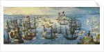 The Spanish Armada off the south coast of England, 1588 by Monogrammist VHE