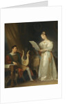Interior with a Man holding a Lyre and a Woman with a Music Score by Marguerite Gérard
