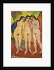 Three nudes, orange and red, 1912 by August Macke