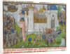 The Siege of the Castle of Mortagne, near Bordeaux, in 1377 (aus Recueil des croniques dEngleterre by Anonymous
