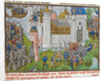 The Siege of the Castle of Mortagne, near Bordeaux, in 1377 (aus Recueil des croniques dEngleterre by Anonymous
