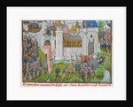 The Siege of the Castle of Mortagne, near Bordeaux, in 1377 (aus Recueil des croniques dEngleterre by Anonymous