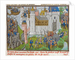 The Siege of the Castle of Mortagne, near Bordeaux, in 1377 (aus Recueil des croniques dEngleterre by Anonymous