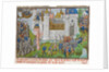 The Siege of the Castle of Mortagne, near Bordeaux, in 1377 (aus Recueil des croniques dEngleterre by Anonymous