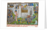 The Siege of the Castle of Mortagne, near Bordeaux, in 1377 (aus Recueil des croniques dEngleterre by Anonymous