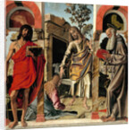 Resurrected Christ with Mary Magdalen and Saints John the Baptist and Jerome, c. 1492 by Bartolomeo Montagna