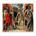 Resurrected Christ with Mary Magdalen and Saints John the Baptist and Jerome, c. 1492 by Bartolomeo Montagna