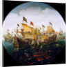 Sea battle between the Dutch and Spanish ships, 1604 by (Aert van Antum) Aert Anthonisz.