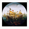Sea battle between the Dutch and Spanish ships, 1604 by (Aert van Antum) Aert Anthonisz.