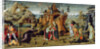 Landscape with biblical scenes and legends of the saints by Jacopo del Sellaio