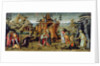Landscape with biblical scenes and legends of the saints by Jacopo del Sellaio