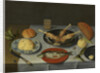 Breakfast with bread, cheese, fish and beer, c. 1615 by Jacob van Hulsdonck