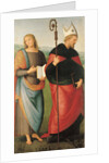 Saints John the Evangelist and Augustine, 1502-1512 by Perugino