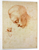 Study to the head of Leda, ca 1530 by Michelangelo Buonarroti