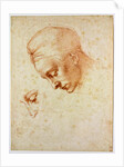 Study to the head of Leda, ca 1530 by Michelangelo Buonarroti