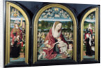 Virgin and Child with Music-Making Angels and the Sampsons-Coolen family, Triptych, 1500-1525 by Jacob Cornelisz van Oostsanen