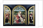 Virgin and Child with Music-Making Angels and the Sampsons-Coolen family, Triptych, 1500-1525 by Jacob Cornelisz van Oostsanen