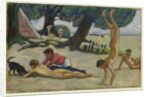 Boys on the beach, c. 1895 by Ludwig von Hofmann