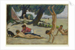 Boys on the beach, c. 1895 by Ludwig von Hofmann