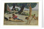 Boys on the beach, c. 1895 by Ludwig von Hofmann