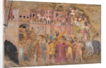Christ carrying the Cross. Fresco of the Cappellone degli Spagnoli, ca 1365 by Andrea di Bonaiuto