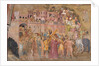Christ carrying the Cross. Fresco of the Cappellone degli Spagnoli, ca 1365 by Andrea di Bonaiuto