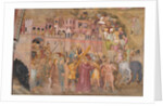 Christ carrying the Cross. Fresco of the Cappellone degli Spagnoli, ca 1365 by Andrea di Bonaiuto