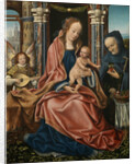 Triptych of the Holy Family with Music Making Angels. Central panel, ca 1510-1520 by Master of Frankfurt