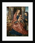 Triptych of the Holy Family with Music Making Angels. Central panel, ca 1510-1520 by Master of Frankfurt