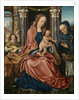 Triptych of the Holy Family with Music Making Angels. Central panel, ca 1510-1520 by Master of Frankfurt