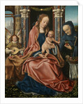 Triptych of the Holy Family with Music Making Angels. Central panel, ca 1510-1520 by Master of Frankfurt