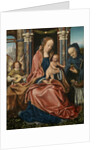 Triptych of the Holy Family with Music Making Angels. Central panel, ca 1510-1520 by Master of Frankfurt