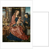 Triptych of the Holy Family with Music Making Angels. Central panel, ca 1510-1520 by Master of Frankfurt