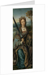Triptych of the Holy Family with Music Making Angels. Left panel: Saint Catherine, ca 1510-1520 by Master of Frankfurt