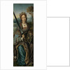 Triptych of the Holy Family with Music Making Angels. Left panel: Saint Catherine, ca 1510-1520 by Master of Frankfurt