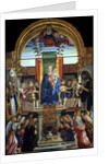 The Virgin and Child Enthroned with God the Father and Saints Hilarius and John the Baptist, 1499 by Cristoforo Caselli