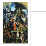 Holy Family with Saint Michael the Archangel and the Devil Contending for Souls, Saint Bernhard and by Giorgio Gandini del Grano