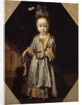 Portrait of little girl with puppy by Pierfrancesco Cittadini