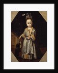 Portrait of little girl with puppy by Pierfrancesco Cittadini