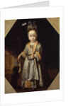 Portrait of little girl with puppy by Pierfrancesco Cittadini