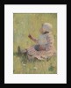 Girl playing with a ball of wool, c. 1875 by Mary Cassatt