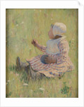 Girl playing with a ball of wool, c. 1875 by Mary Cassatt