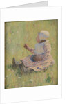 Girl playing with a ball of wool, c. 1875 by Mary Cassatt