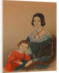 Portrait of Maria Prokhorovna Krivtsova with son Alexander, 1841 by Anonymous