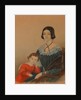 Portrait of Maria Prokhorovna Krivtsova with son Alexander, 1841 by Anonymous