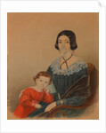 Portrait of Maria Prokhorovna Krivtsova with son Alexander, 1841 by Anonymous