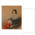 Portrait of Maria Prokhorovna Krivtsova with son Alexander, 1841 by Anonymous